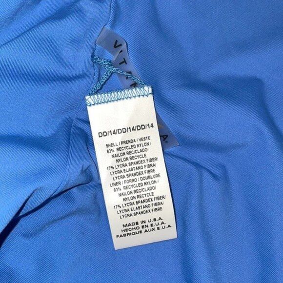 Vitamin A Womens Size 14 DD Mediterranean Blue Leah Sis One-piece Bathing Suit - Picture 9 of 9